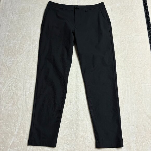 Lululemon Mens ABC Slim Fit Trouser Warpstreme Black Size 31 Pockets Golf Office - Picture 1 of 12